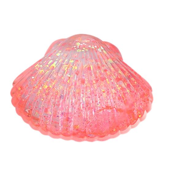 Mini Glitter Shell Squeeze Sugar Stress Ball Toy Stress Relief Fidget Toy Soft розовый