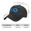 Australian Open AO Print Baseball Cap Vintage Washed Cotton Denim Snapback Cap Retro Trucker Hat Unisex Adjustable Sun Visor Hat
