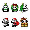 Christmas panda brooch, cute animals, Christmas tree, holiday gift box metal badge, back packaging accessories