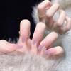 Dreamlike Violet Gradient Handmade Manicure Nail Stickers - Beautiful, Detachable, Wearable, and Complexion-Enhancing Fake Nails