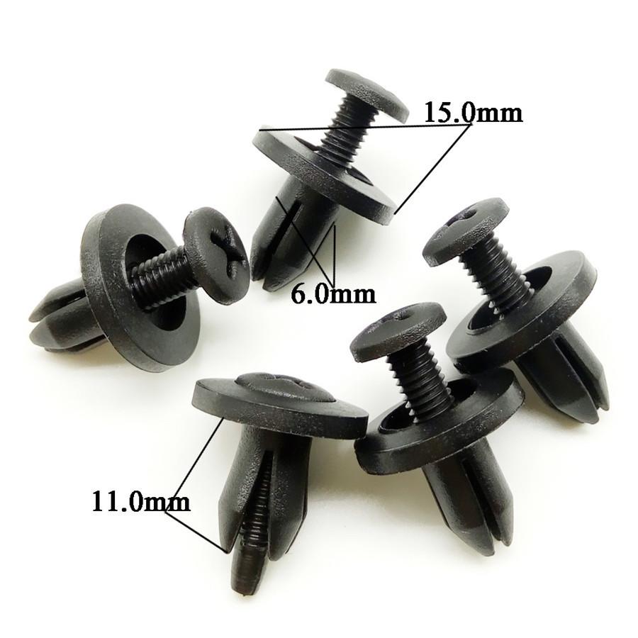 120PCS 8 Sizes Fastener Clips + 50PCS Nylon Tie Wrap For Fender Bumper Car Door