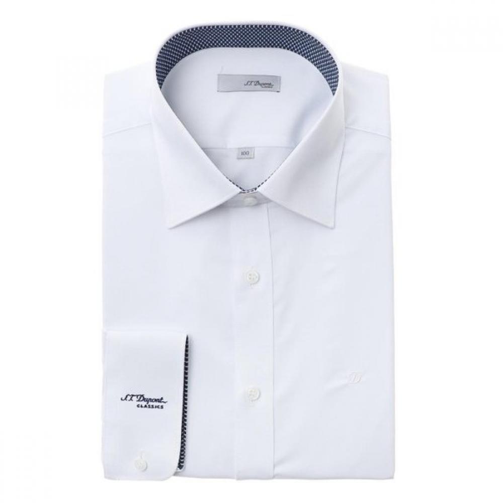S.t. Dupont Comfortable Stretch Long Sleeve Slim Fit Shirt Se6sm21ls362swh 95