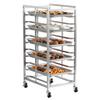 Estante de Acero Inoxidable para Hornear de 10 Niveles con Ruedas, Carrito para Bandejas Comercial, Soporte Móvil y Desmontable para Panadería para Horno Panadería Pastelería, 33 libras por Estante,