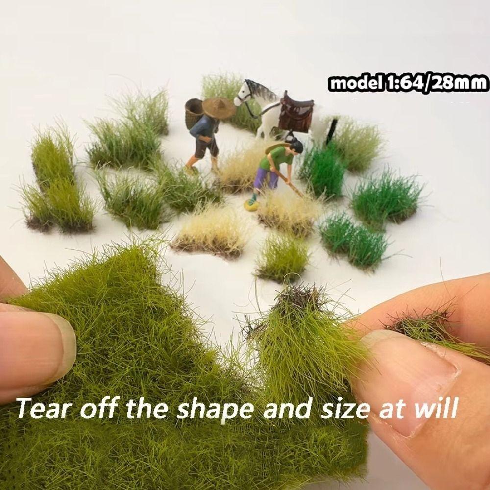 Miniature Landscape Artificial Grass Tufts Hand Tear Static Grass Cluster Sand Table
