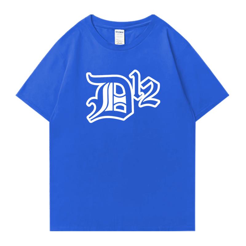 Summer Street Hip Hop D12 Band Oversized T-shirt Men Women 100% Cotton short sleeve t-shirts Crew Neck Unisex vintage clothing