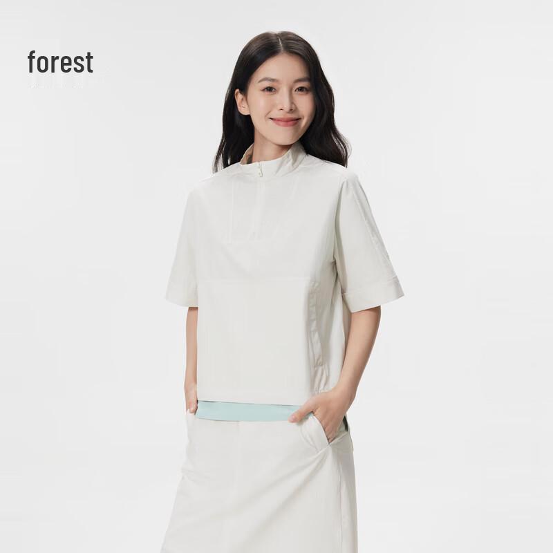 

Женская легкая футболка KOLON SPORT с коротким рукавом и молнией на пол-молнии L