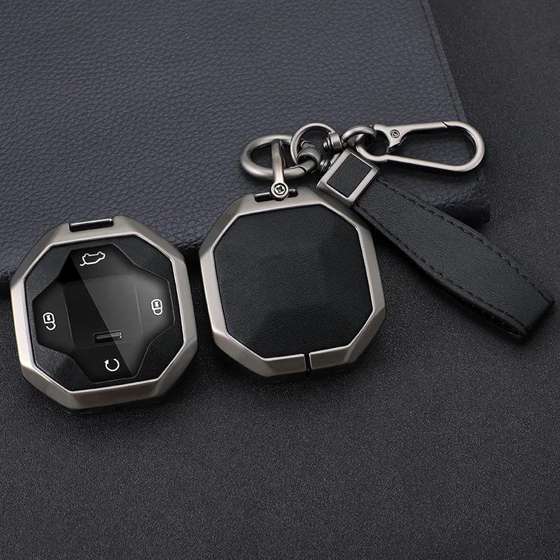 Styling Mouldings Car Fob Remote Control Key Case For Chery Jetour Traveller 2023 2024 Jetour T2 Key Full Cover Holder Chain Aut