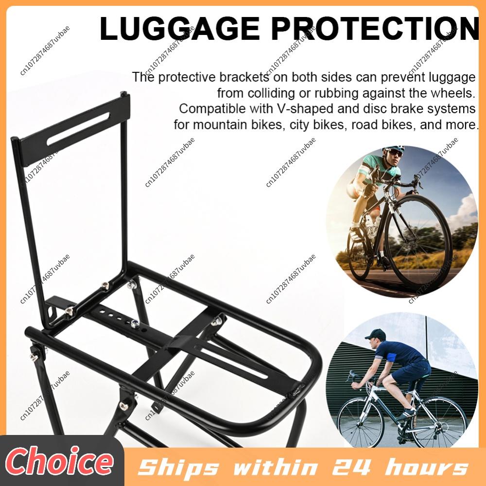 MTB Road Bike Front Pannier Rack Steel Bicycle Cargo Racks Load Bearing 15kg Bike Carrier Bag Luggage Shelf for Cycling