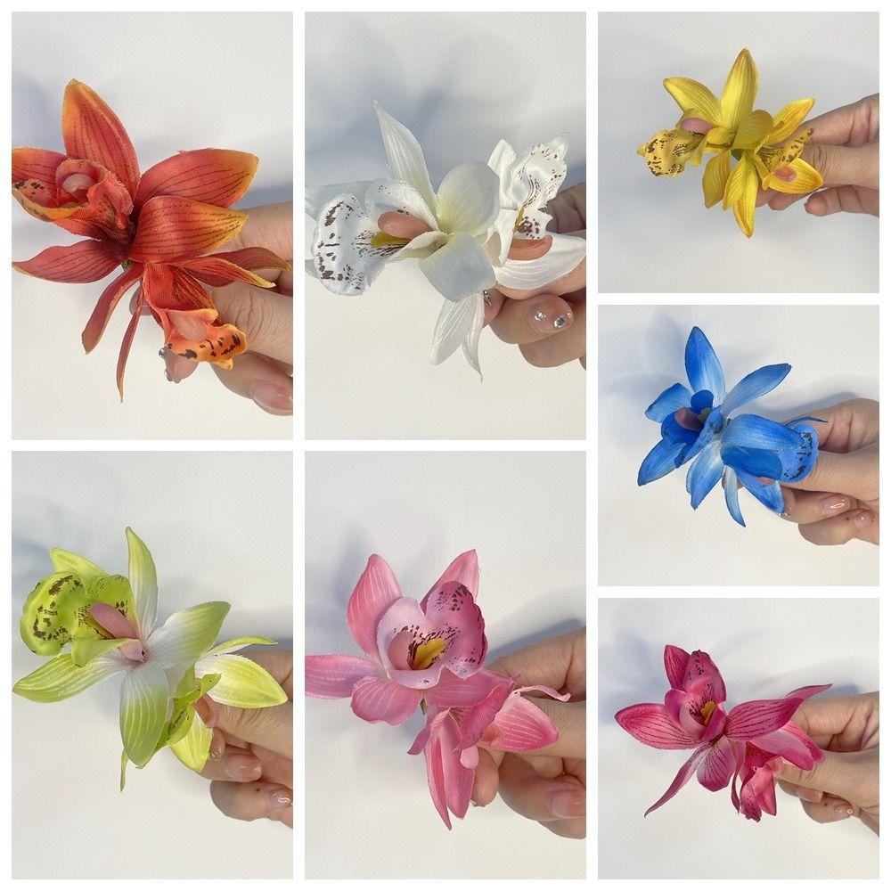 Cloth Simulation Flower Hair Clip Bohemia Korean Style Hairpins Sweet Orchid Duckbill Clip  Seaside