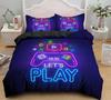 Games Comforter Cover Gamepad Bedding Set For Boys Kids Video Modern Gamer Console Quilt 2 Or 3 Pcs Soft Twin Duvet Cover Set