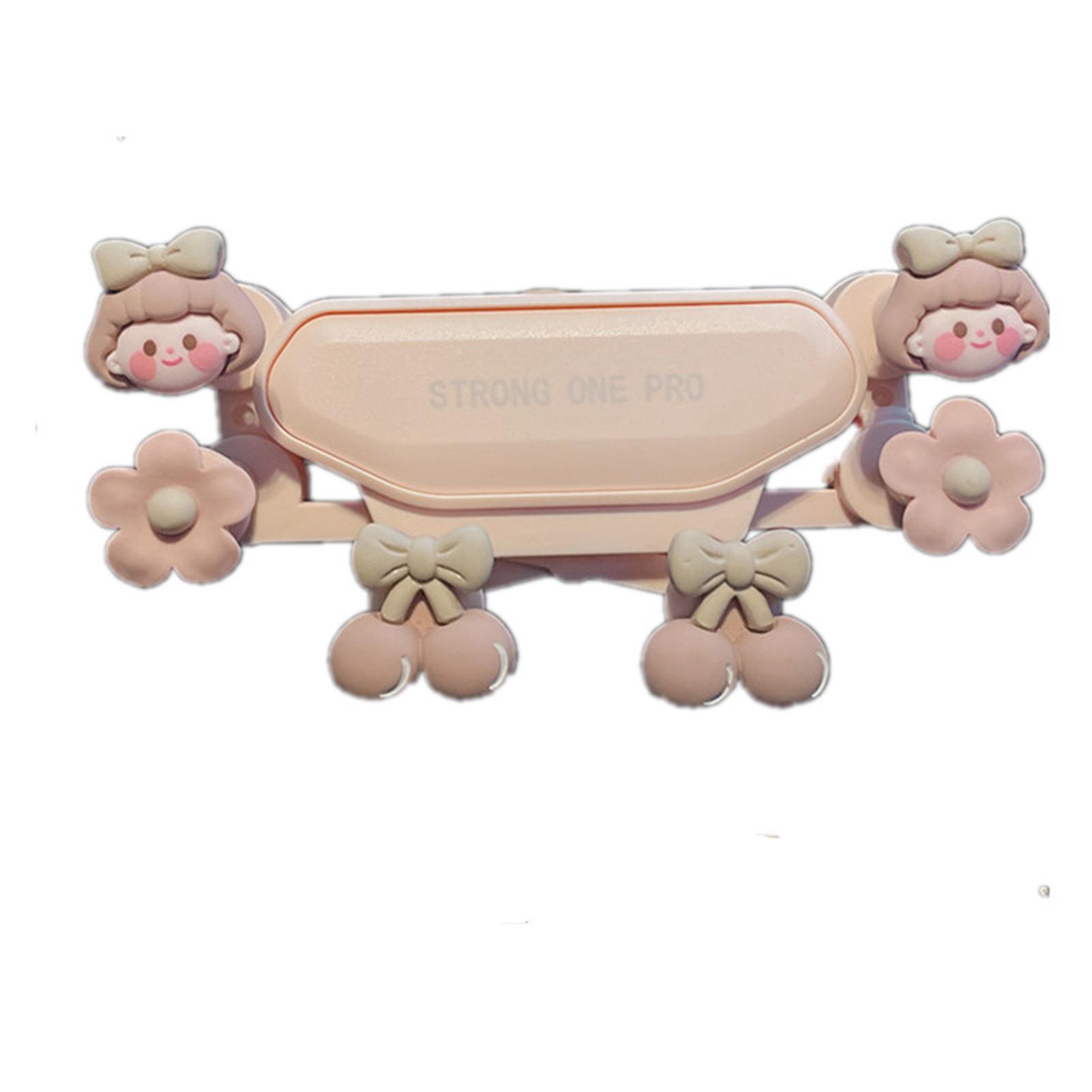 

Car Phone Holder Universal Multifunction Cute Cartoon Prevents Shake 6 Points Air Vent Car Phone чёрный