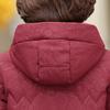 Middle Age Women Winter Short Down Coats Vintage Plus Size Parkas Hooded Elegant Thick Warm Down Jackets Woman Outerwears