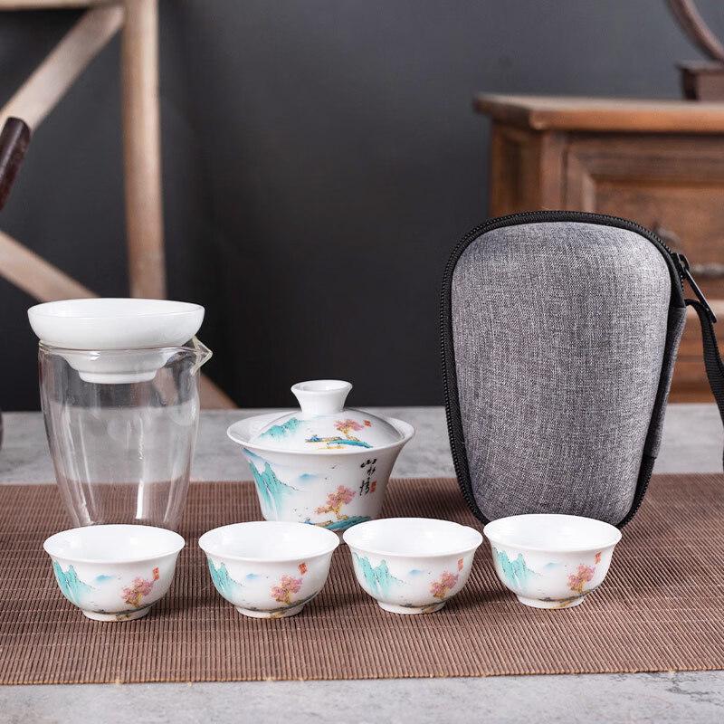 Yuzhuxun Nordic Ceramic Outdoor Travel Tea Set