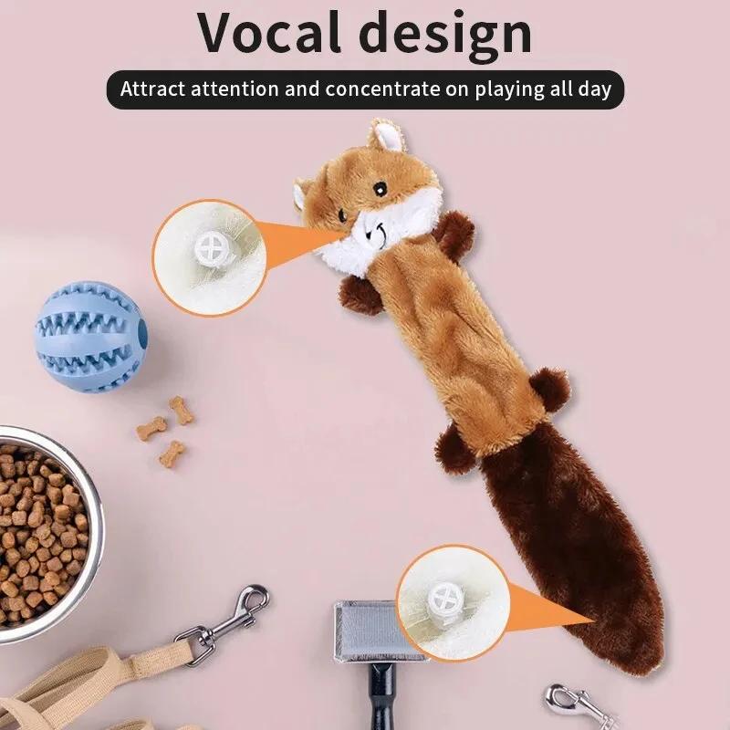 Squeaky Dog Toys No Stuffing Plush Dog Chew Toy Bite Resistant for Small Medium Large Dogs Puppy Pet Supplies