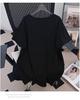 Women's Plus Size Short-Sleeve Mid-Length Round Neck Slimming T-Shirt (200/300/350 Jin)