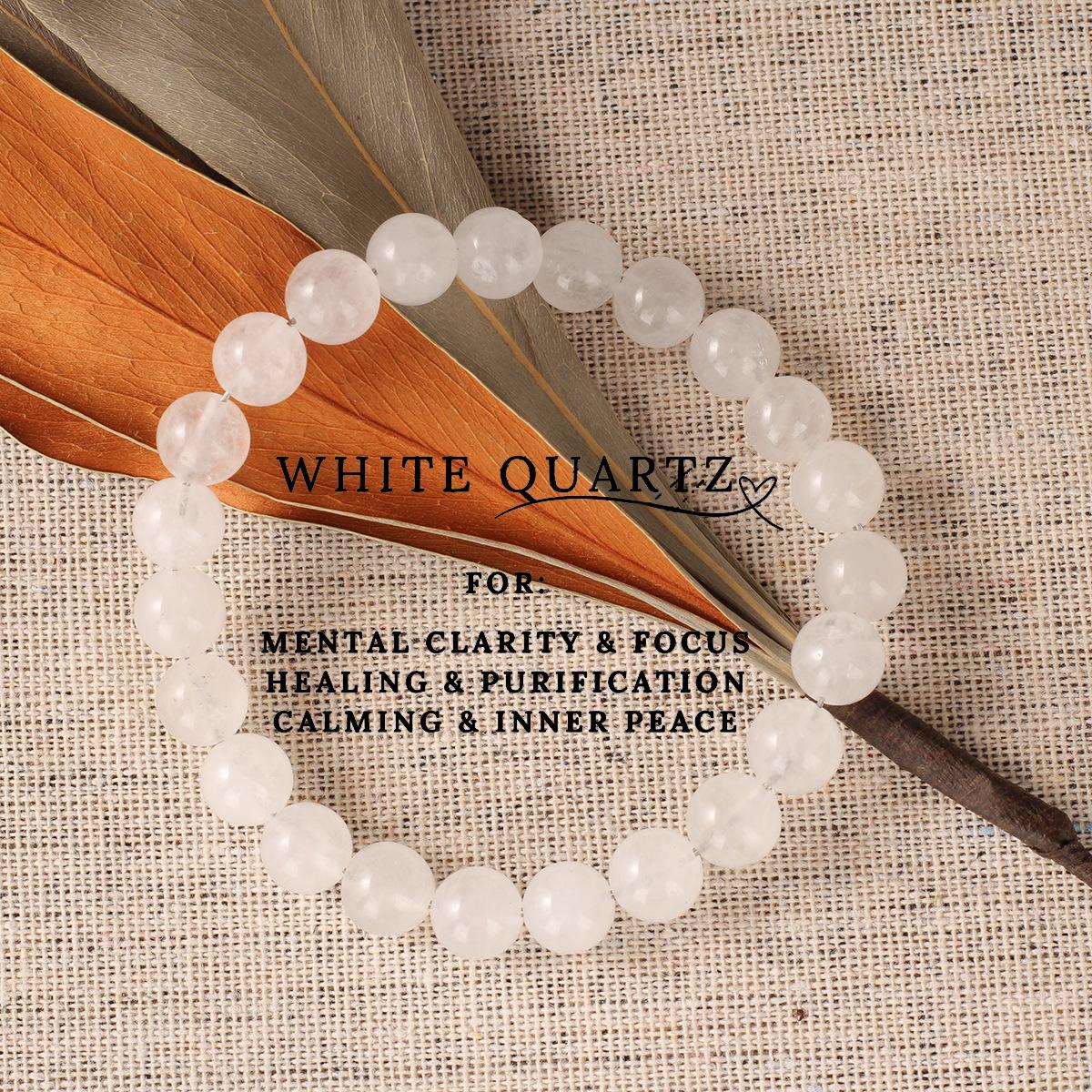 Design Bracelet White Simple Bracelet New Round Bead White Crystal Bracelet Women