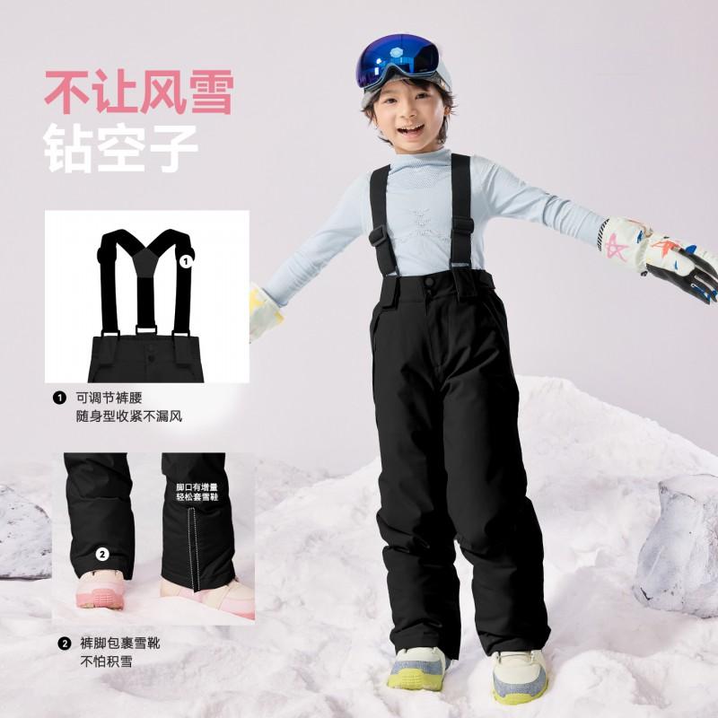 Kids Ski Pants Winter Waterproof Warm Thermal Insulated Snowboarding Trousers Boys Girls Outdoor Cold Weather Gear