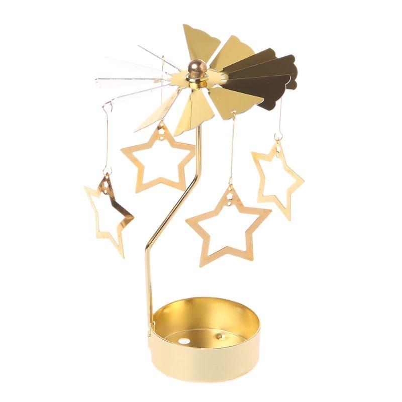 Candlestick Rotatings Spinnings Carousel Light Holders Home Dinner Wedding Bar Party Decorations