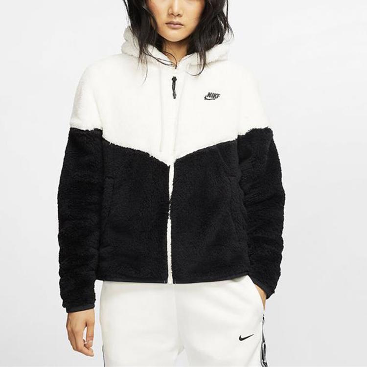 Nike Sportsklær Windrunner Color Block Hettejakke Damejakke Svart Hvit BV5469-133