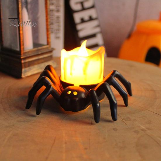 

12 шт., мультяшный паук в форме Хэллоуина, чайные свечи, свечи, фестиваль призраков, беспламенные светодиодные свечи, жуткие электрические мерцающие поддельные свечи, декор для вечеринки