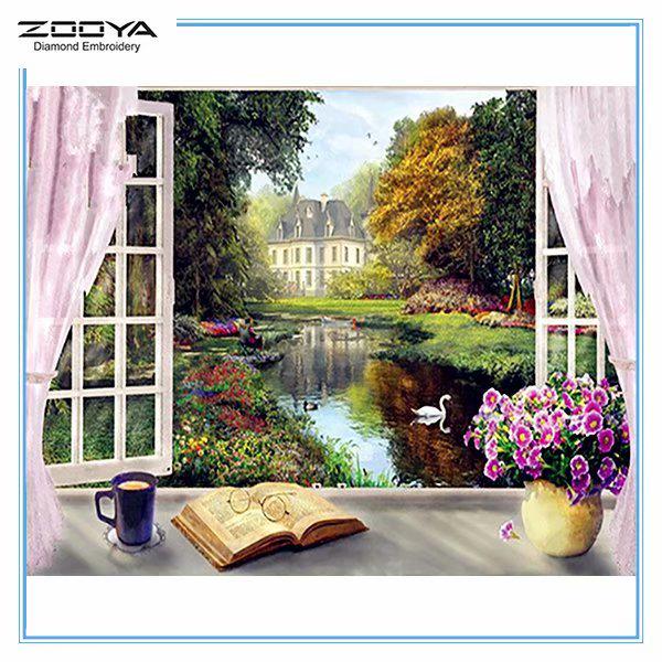 

ZOOYA DIY 5D квадратные стразы цветы и ваза Алмазная вышивка картина вышивка крестиком домашний декор