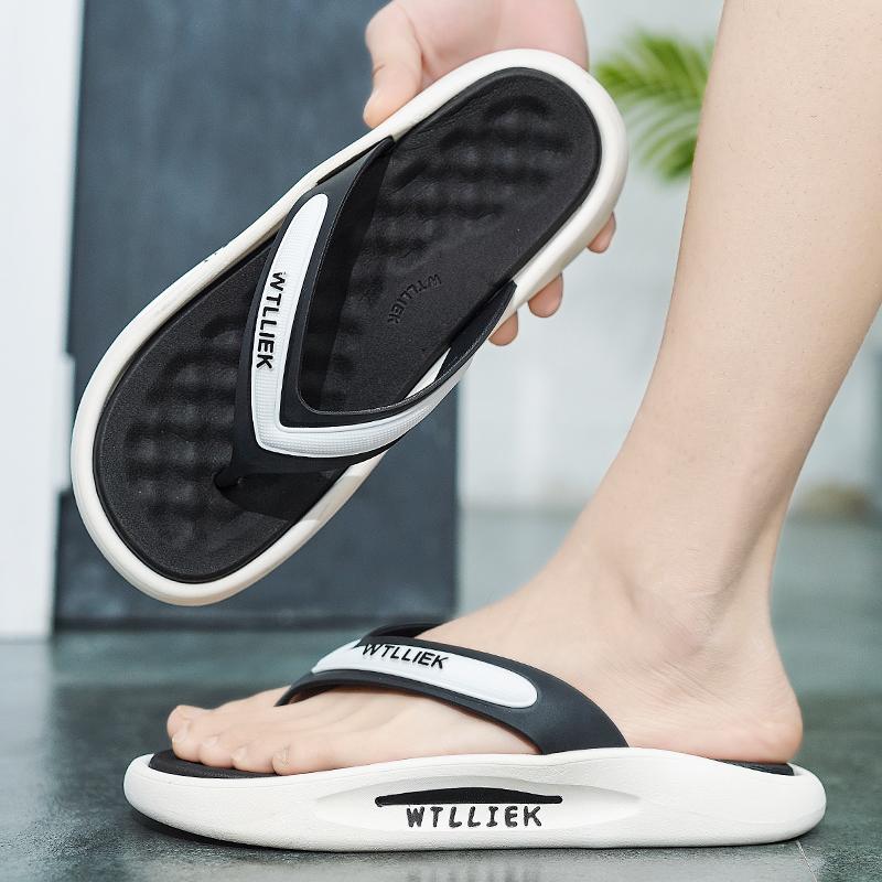 Men's Flip Flops Summer Versatile EVA High Elastic Soft Sole Comfort Beach Men's Slippers Fashion Youth Outdoor Casual Sandals