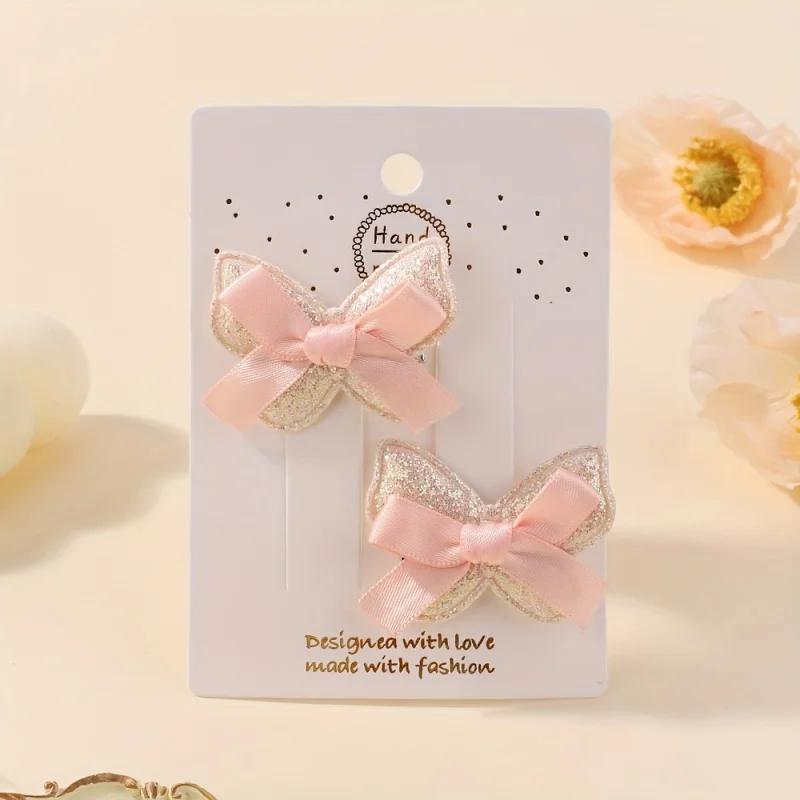 2 Stück/Set Süße Blume Haarspangen Frische Frühling Sommer Handgefertigt für Frauen Mädchen Schmetterling Haarnadeln Kopfschmuck Haarschmuck