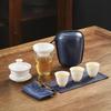 Changqi Portable Mutton Fat Jade Gongfu Tea Set