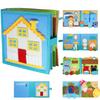 Quiet Book Montessori Toy 3D Felt Daily Life Theme Storytelling Busy Book Promote Early Learning Life Skills Learning Toy