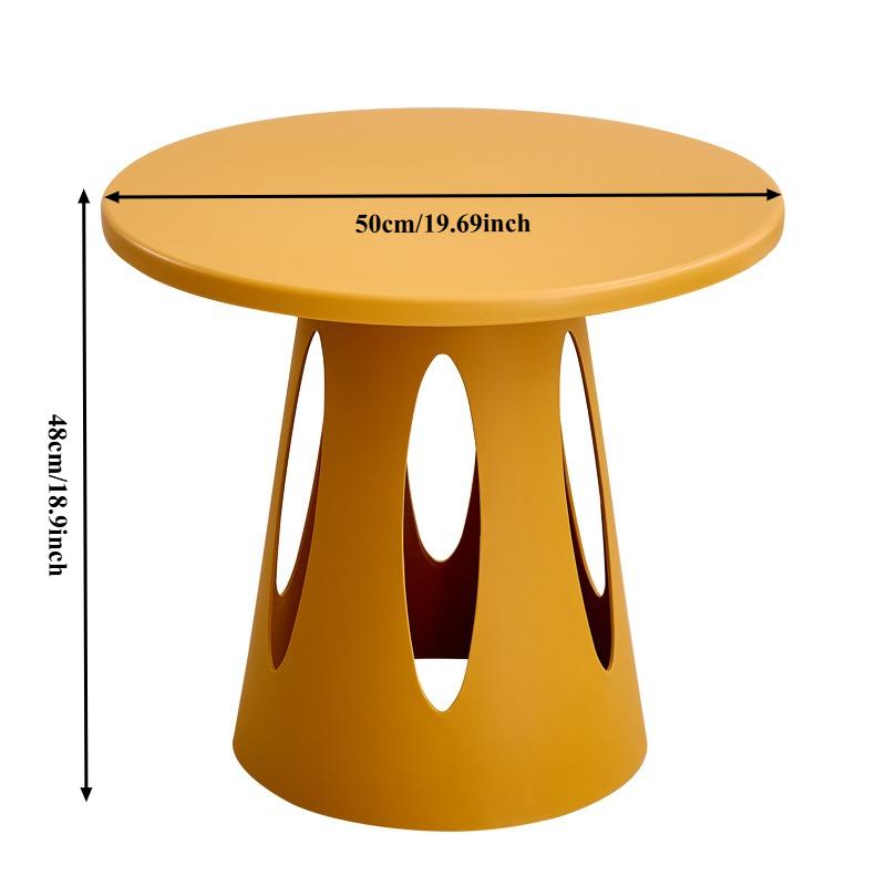 Colorful Hollow Side Table, Modern Minimalist Round End Table, Multifunctional Living Room Accent Furniture for Home Decor
