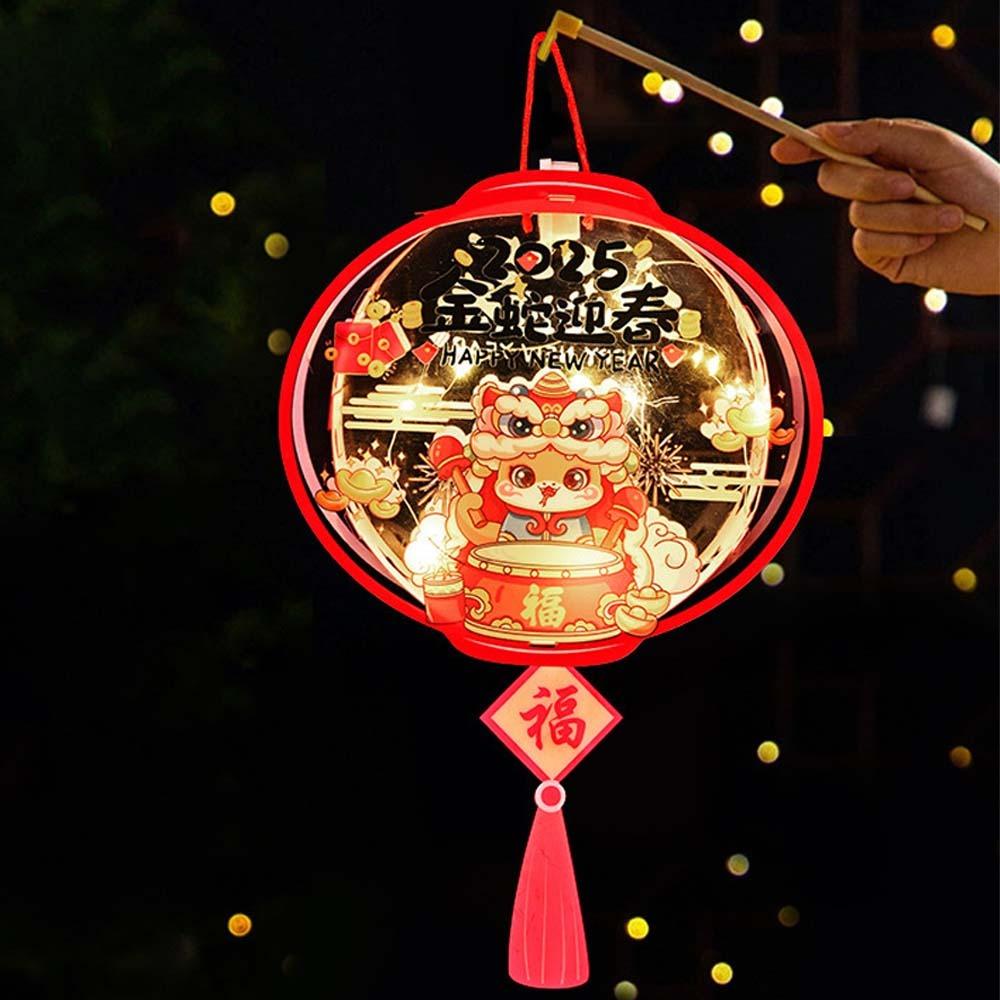Transparent 2025 Snake Year Portable Lantern Traditional Spring Festival Supplies  Lantern Festival