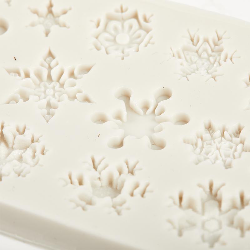 Christmas Snowflake Silicone Fondant Mold Cake Decorating Border Baking Mould 3D
