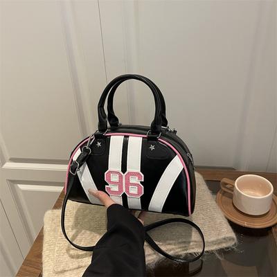 American Sports Hot Girl Style Women's Bag Internet Celebrity Trend Bowling Handbag Fashion Casual Shoulder Messenger Bag