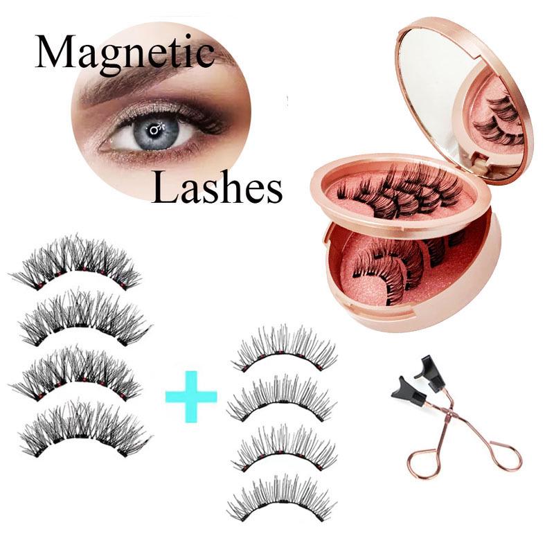 Quantum Magnetic Eyelash Set - False Magnet Eyelashes with Curler