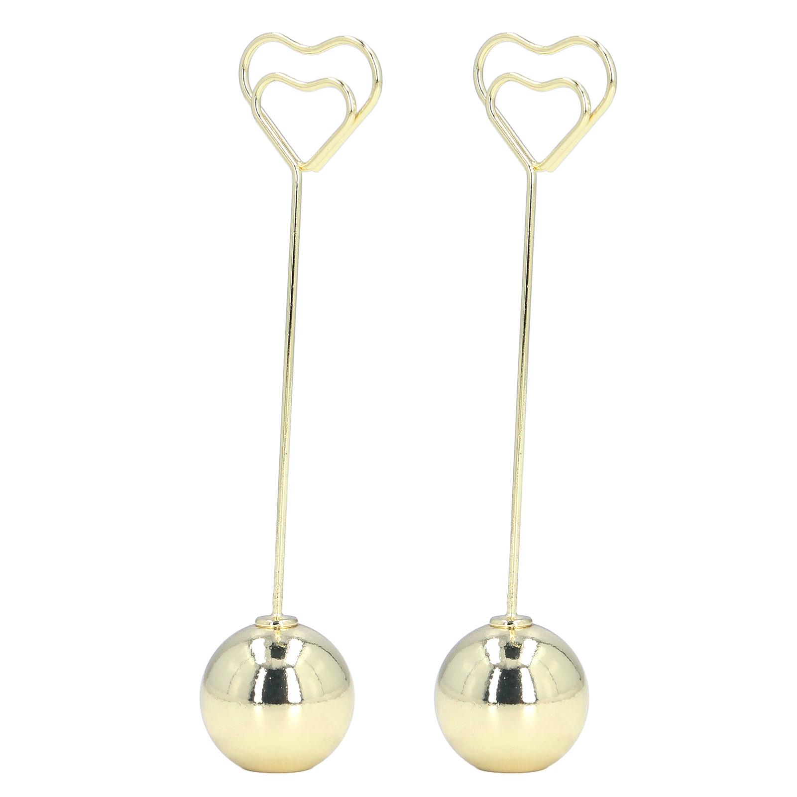 

2Pcs Table Number Stands Unique Design Widely Used Firm Stable Sturdy Metal Place Card Holder for Party Wedding