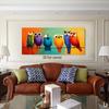 1pcs Modern Simple Cartoon Animal Canvas Painting Nordic Style Children's Room Decoration Painting Colorful Bird Frameless Hangi