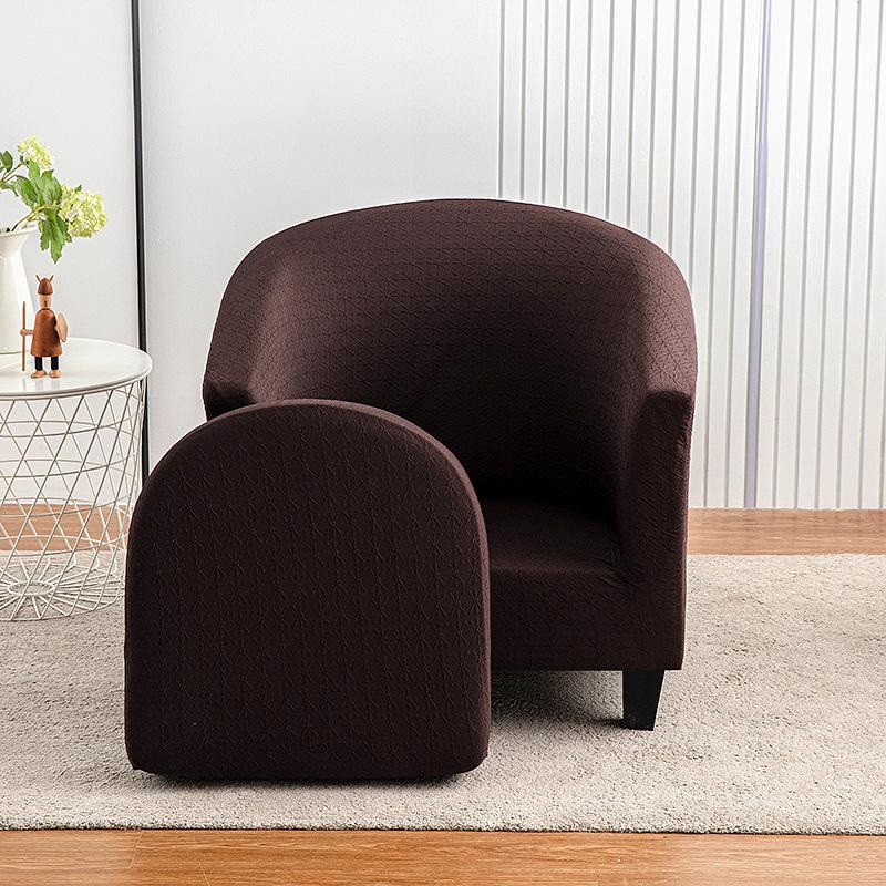 European Super Soft Jacquard Sharding Elastic Single Sofa Cover Internet Cafe Hotel Cafe Sofa Chair Cover
