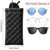 Stylish and Simple PU Leather Glasses Bag Waterproof and Pressure-resistant Sunglasses Portable Glasses Bag Storage Bag