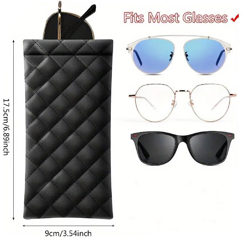Stylish and Simple PU Leather Glasses Bag Waterproof and Pressure-resistant Sunglasses Portable Glasses Bag Storage Bag