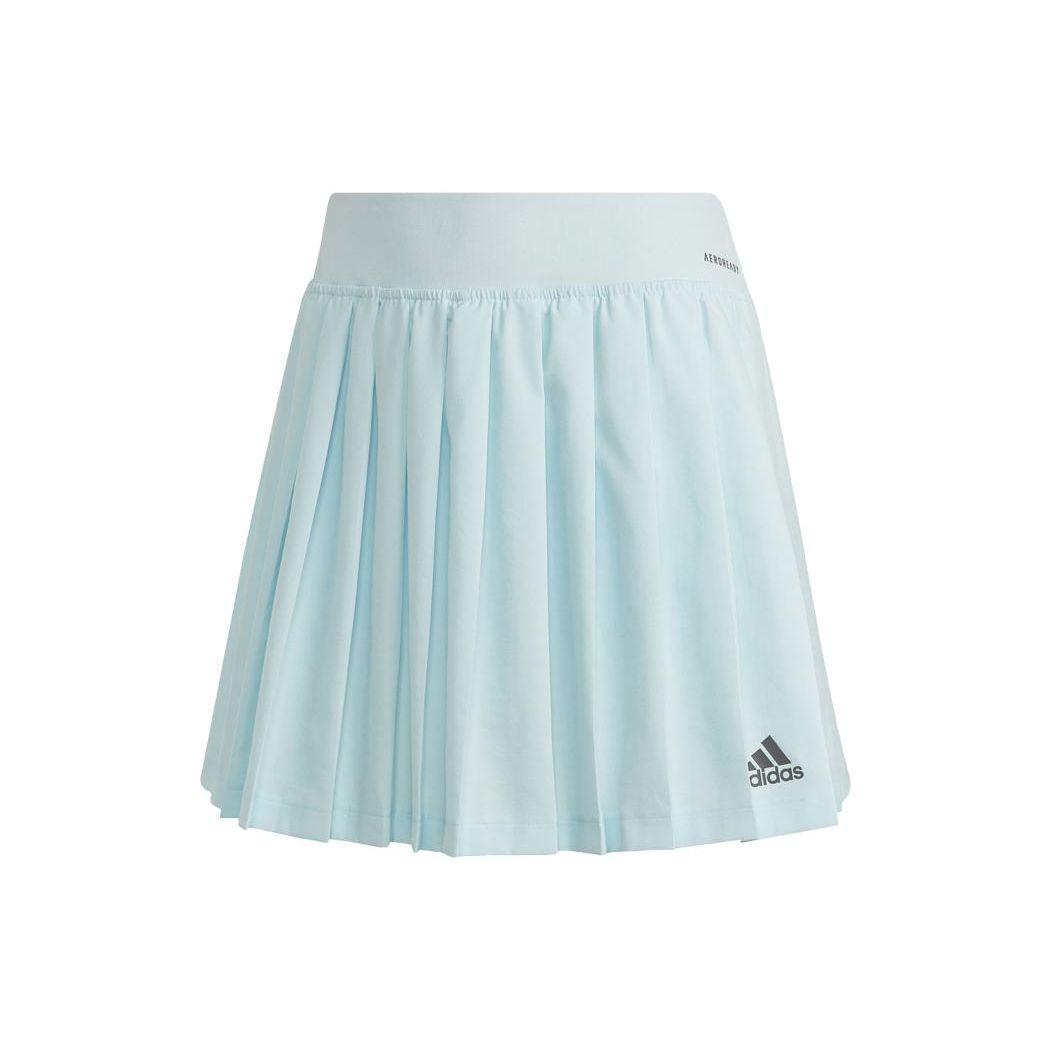 

Женская плиссированная мини-юбка в полоску с логотипом Adidas Голубая HN6189