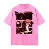 Joey Anime T-shirt Harajuku Gothic Washed T Shirt Men's Clothing Summer Short Sleeve Casual Cotton Tees Tops