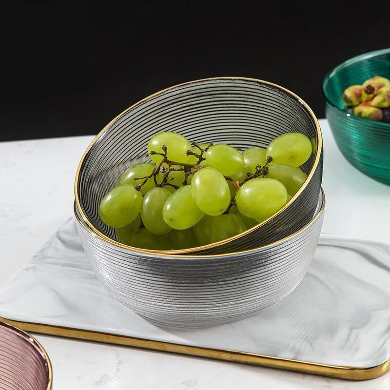 European Gold Rim Glass Bowl