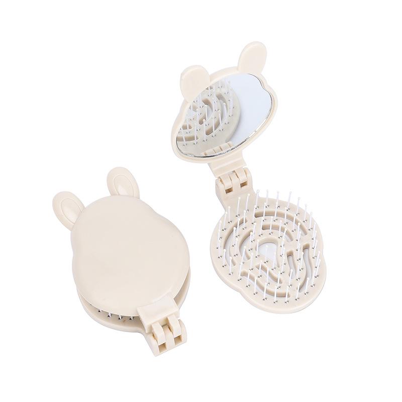 

Rabbit Shaped Portable Ladies Mirror Comb – Cute, Foldable, Wet & Dry Use