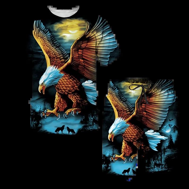 Nuovo set estivo da uomo T-shirt e pantaloncini Aquila Bandiera USA Set 3D Set due pezzi Tempo libero Moda Manica corta Set completo di abbigliamento