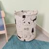 Extra Large Cotton Linen Folding Laundry Basket and Toy Hamper