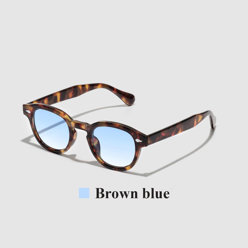 Ruiao  Retro round man and women Sunglasses Designer Famous Brand Luxury Vintage Shades Eyewear for Small Faces sun glasses