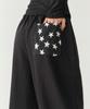 THE GREEN LAB Star Patch Terry Pants [Black]