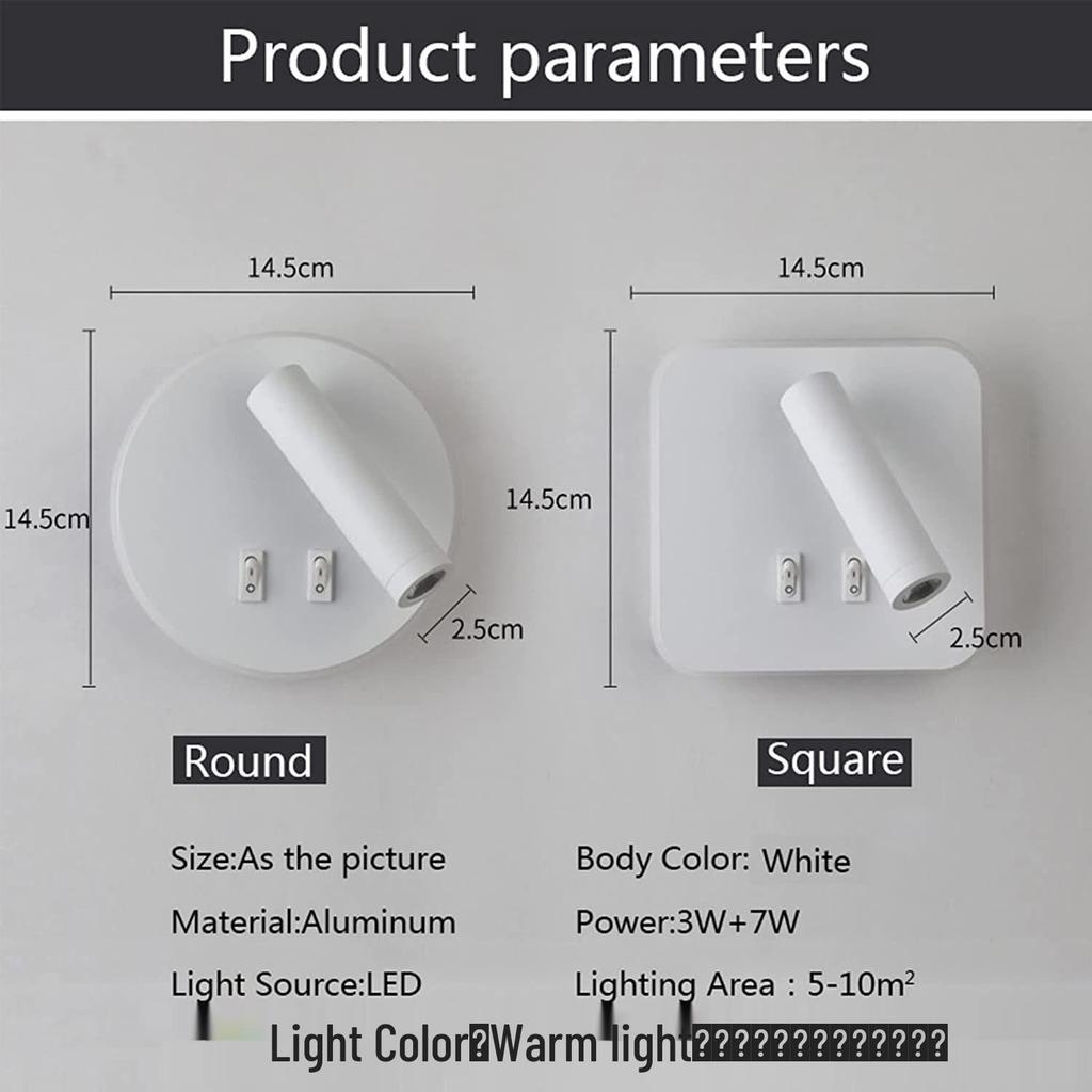 Modern Nordic LED Rotatable Wall Light for Bedroom, Living Room & Hotel