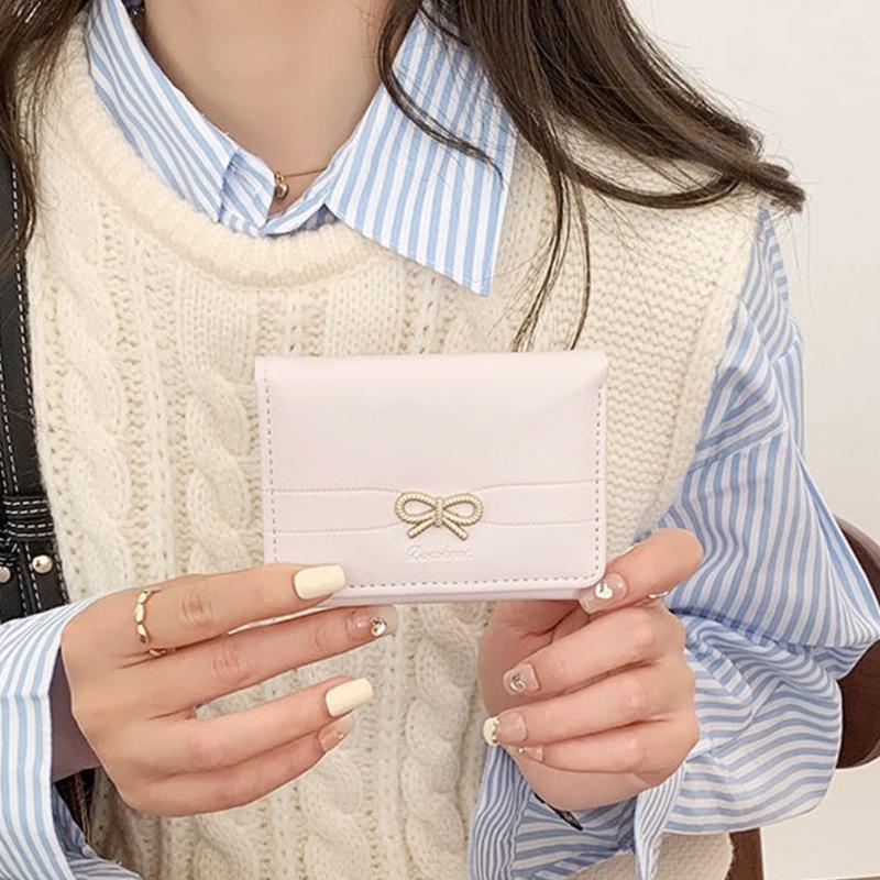 Women Small Compact Wallets Pu Leather Clutch Purses Card Holder Ladies Purse Money Bag,Clutch Purse Trifold Purses