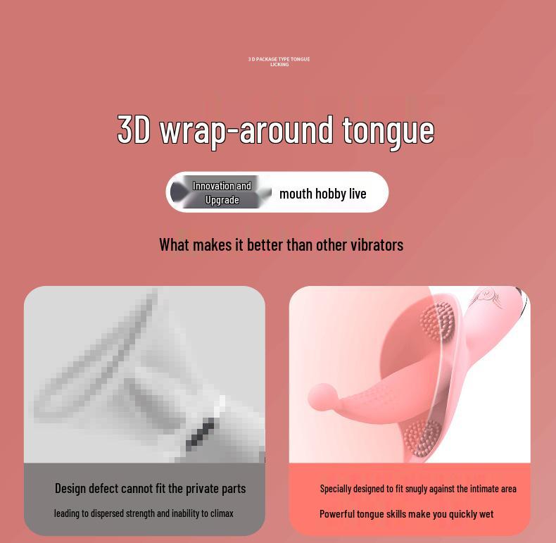 YEQU Silicone Heated Vibrating Tongue Massager for Women